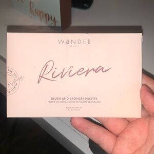 completely unused Riviera blush and bronzer palette from Wander Beauty